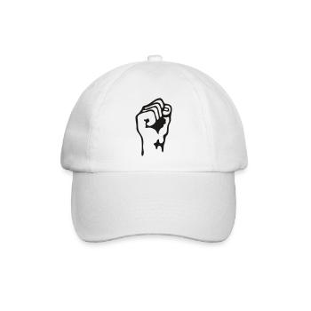faust02 - Baseballkappe - Weiß/Weiß - Vorne