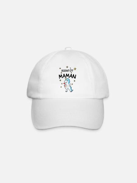 Bientôt maman - Baseballkappe - Weiß/Weiß