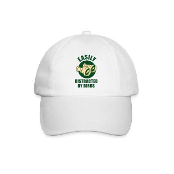 Leicht von Vögeln abgelenkt - Baseballkappe - Weiß/Weiß - Vorne