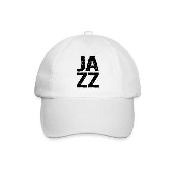 Jazz-Liebe, Jazz-Fan, Jazz-Musiker - Baseballkappe - Weiß/Weiß - Vorne