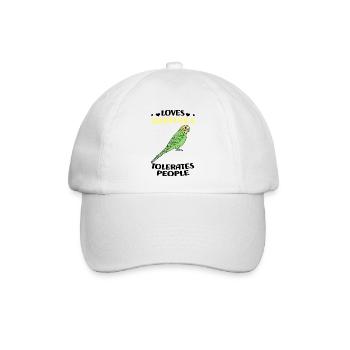 Wellensittich - Baseballkappe - Weiß/Weiß - Vorne