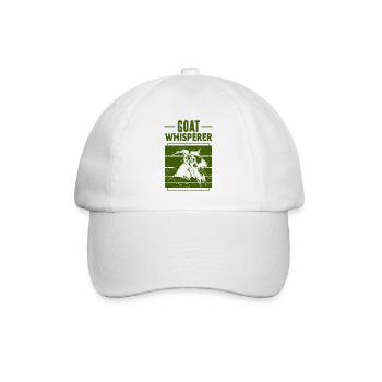 Ziege - Bock - Geiß - Bauernhof - Zoo - Urlaub - Baseballkappe - Weiß/Weiß - Vorne