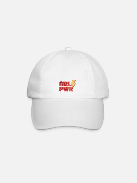Girl Power - Baseballkappe - Weiß/Weiß
