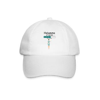 werdende Hebamme Ausbildung für Azubine Baby - Baseballkappe - Weiß/Weiß - Vorne