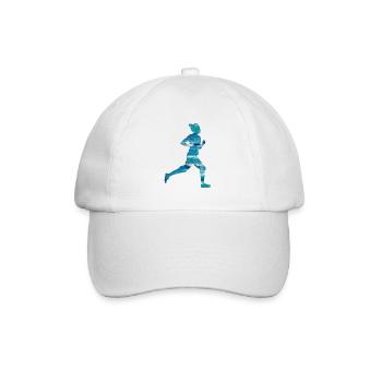 Läuferin - Baseballkappe - Weiß/Weiß - Vorne