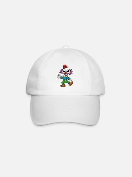 Clown - Baseballkappe - Weiß/Weiß