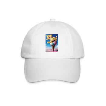 Eiscreme, Geschenk für Eisliebhaber - Baseballkappe - Weiß/Weiß - Vorne