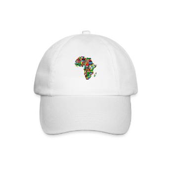 AFRIKA KONTINENT T-SHIRT - Baseballkappe - Weiß/Weiß - Vorne