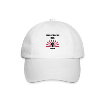 Procrastinators unite... tomorrow - Baseballkappe - Weiß/Weiß - Vorne