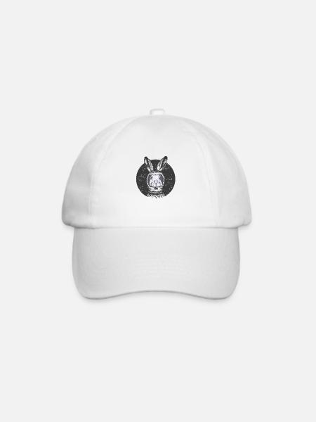 Hase - Astronaut - Kaninchen - Weltraum - Baseballkappe - Weiß/Weiß