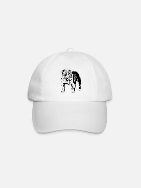 ENGLISCHE BULLDOGGE English Bulldog Hunde Wilsigns - Baseballkappe - Weiß/Weiß