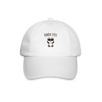 Panda-Stil, Humor Panda-Stil - Baseballkappe - Weiß/Weiß - Vorne
