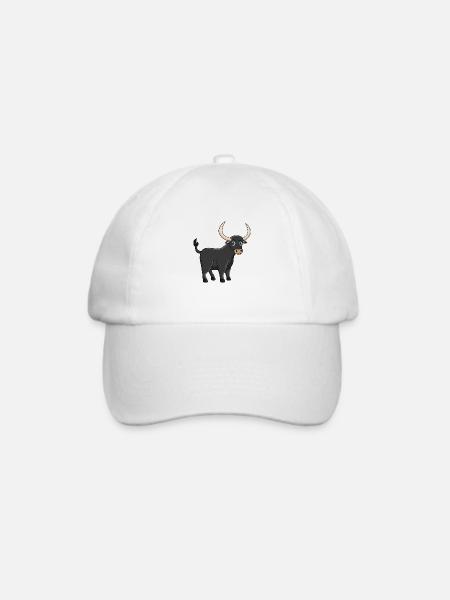 Stier - Baseballkappe - Weiß/Weiß