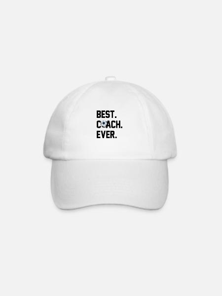 BESTER TRAINER FUßBALL - Baseballkappe - Weiß/Weiß