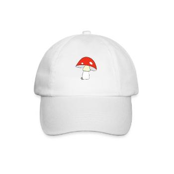 Fliegenpilz Pilz Glückspilz Glücksymbol - Baseballkappe - Weiß/Weiß - Vorne