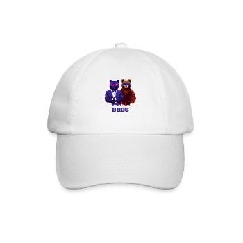 coole bros brüder bären - Baseballkappe - Weiß/Weiß - Vorne