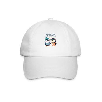 Watscheln, ich komme ohne dich aus - Baseballkappe - Weiß/Weiß - Vorne