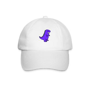 angry dino - Baseballkappe - Weiß/Weiß - Vorne