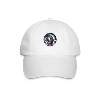 Amerikanische Folklore - Baseballkappe - Weiß/Weiß - Vorne