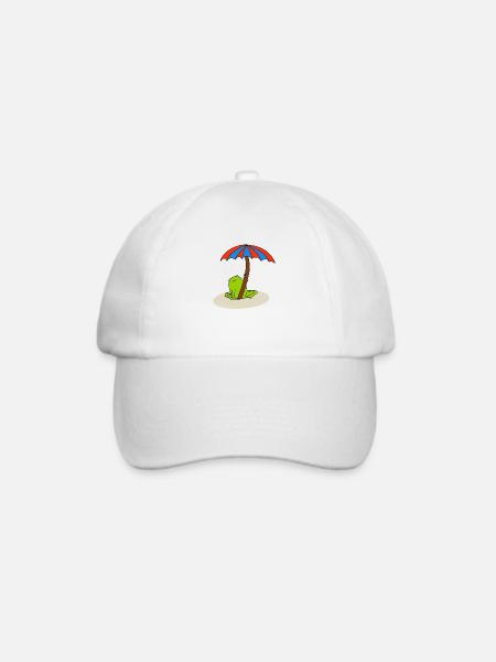 Strandfrosch - Baseballkappe - Weiß/Weiß