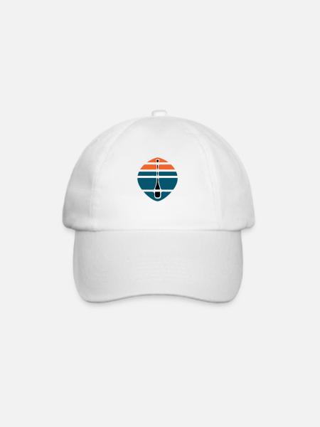 Paddel Sonnenuntergang Logo - Baseballkappe - Weiß/Weiß