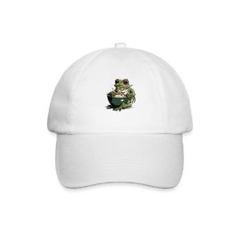 Juwel der Frosch - Baseballkappe - Weiß/Weiß - Vorne