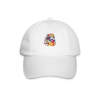 Fruchtiges Gesicht - Baseballkappe - Weiß/Weiß - Vorne