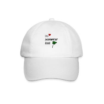 Du schaffst das - Baseballkappe - Weiß/Weiß - Vorne