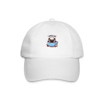PUG CAPPUCCINO - Baseballkappe - Weiß/Weiß - Vorne