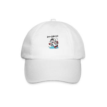 SPACE CAT JAPANISCH - Baseballkappe - Weiß/Weiß - Vorne