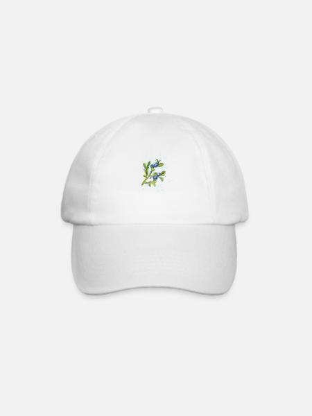 heidelbeere - Baseballkappe - Weiß/Weiß