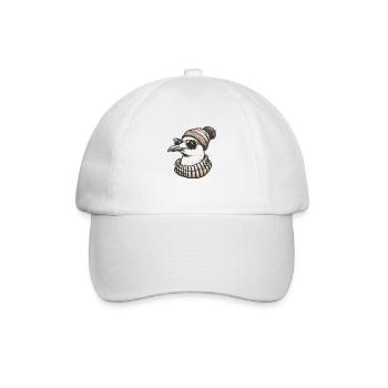 Coole möwe mit sonnenbrille und mütze - Baseballkappe - Weiß/Weiß - Vorne