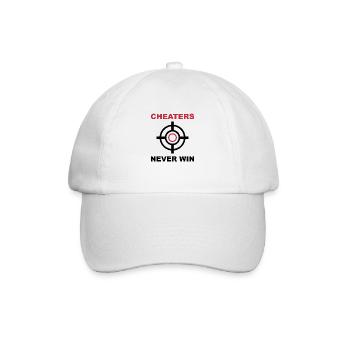 Betrüger gewinnen nie - Baseballkappe - Weiß/Weiß - Vorne