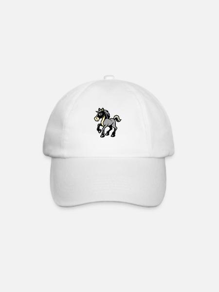 horse - Baseballkappe - Weiß/Weiß