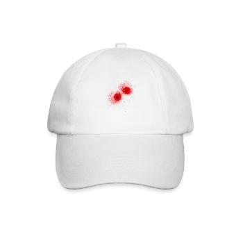 Bullet Wound Einschussloch Halloween Costume - Baseballkappe - Weiß/Weiß - Vorne