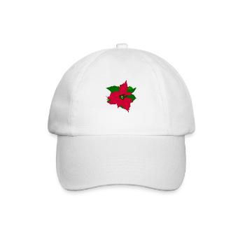 Weihnachtsstern - Baseballkappe - Weiß/Weiß - Vorne