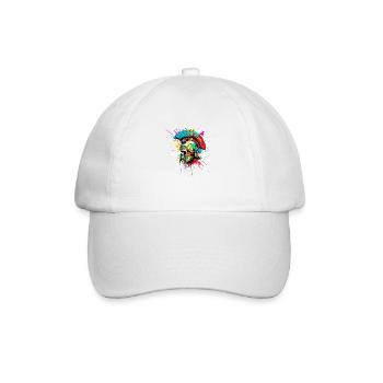 Spartaner Totenkopf Gladiator - Baseballkappe - Weiß/Weiß - Vorne
