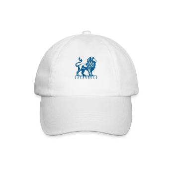 Blau-weißer Calanque-Löwe - Baseballkappe - Weiß/Weiß - Vorne