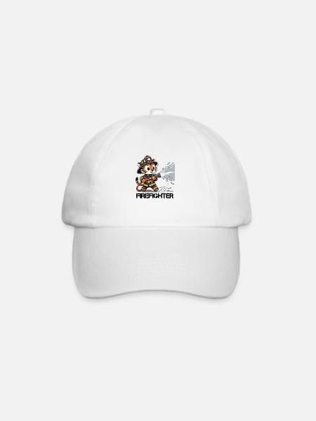tiger feuerwehr - Baseballkappe - Weiß/Weiß
