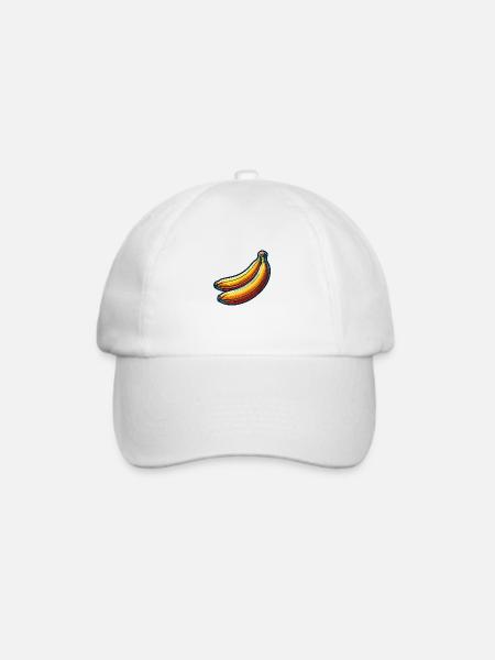 Bananen - Baseballkappe - Weiß/Weiß