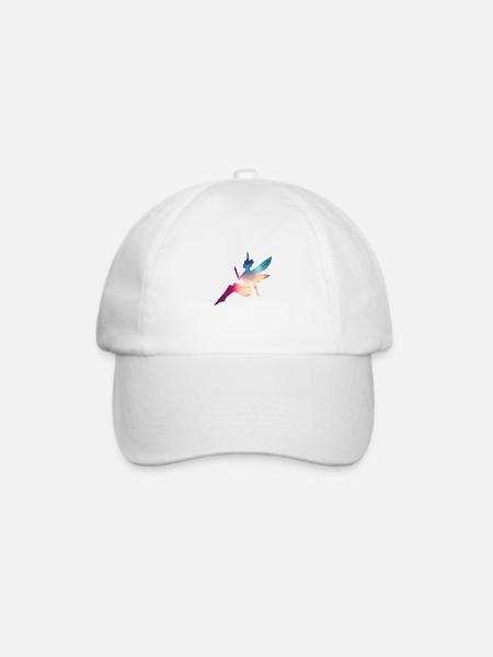 Elfe Fee Regenbogen Fabelwesen bunt Zauber - Baseballkappe - Weiß/Weiß