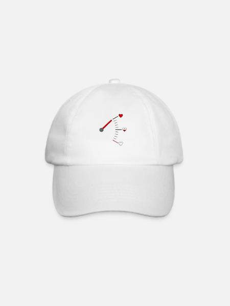Liebes-Messgerät - Baseballkappe - Weiß/Weiß