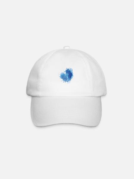 Farbverlauf Klecks Farbspritzer Maler Geschenk - Baseballkappe - Weiß/Weiß