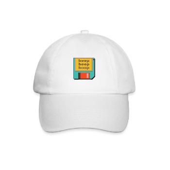 Diskette (Retro) - Baseballkappe - Weiß/Weiß - Vorne
