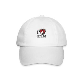 Ich liebe Bretagne Hermine curieuse - Baseballkappe - Weiß/Weiß - Vorne