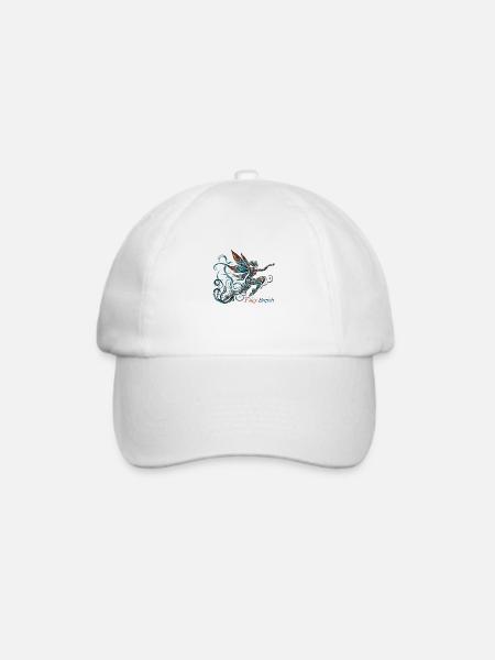 Die Fee, die sich dreht von FairyBreizh - Baseballkappe - Weiß/Weiß