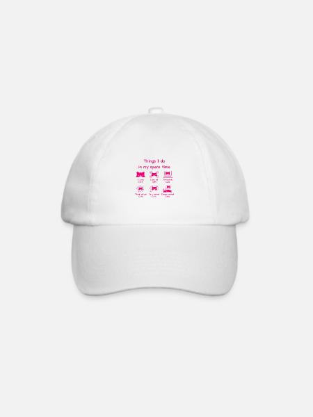 Katzen, Katzen, Katzen (pink) - Baseballkappe - Weiß/Weiß