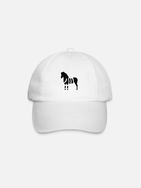 Zebra - Baseballkappe - Weiß/Weiß