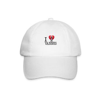 I love Vannes von I Love Bretagne - Baseballkappe - Weiß/Weiß - Vorne