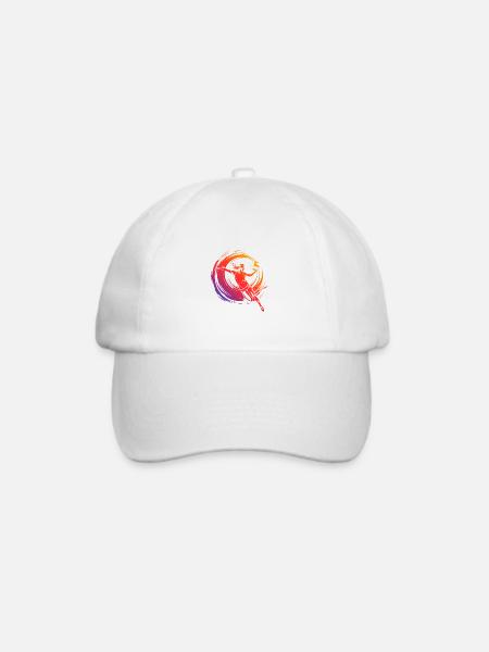 Volleyball Spielerin Bunt - Baseballkappe - Weiß/Weiß